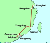 Private Bahnreise entlang Chinas Ostkste von Shanghai bis nach Hongkong