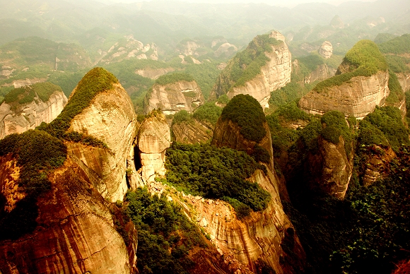 Langshan Danxia National Park in Xinning, Hunan