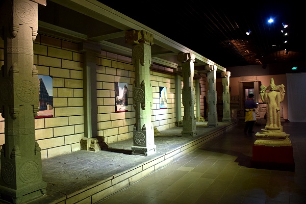 Hindu-Sulen im Quanzhou Schifffahrtmuseum