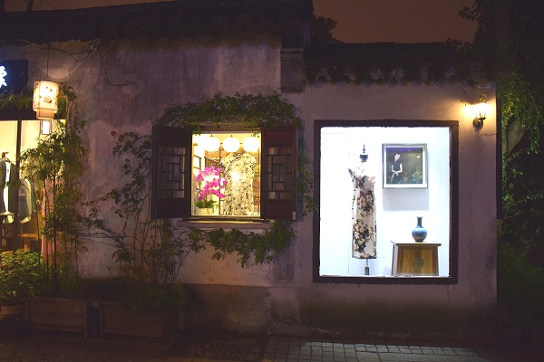 Schaufenster auf der Pingjiang-Strae in Suzhou