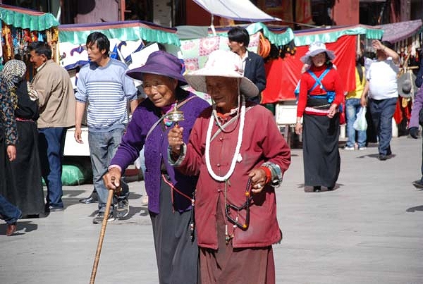 Pilgerweg Barkhor Strae in Lhasa