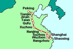 Überland von Peking nach Shanghai