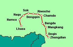 Überland von Shangri-La nach Tibet (Nordroute)